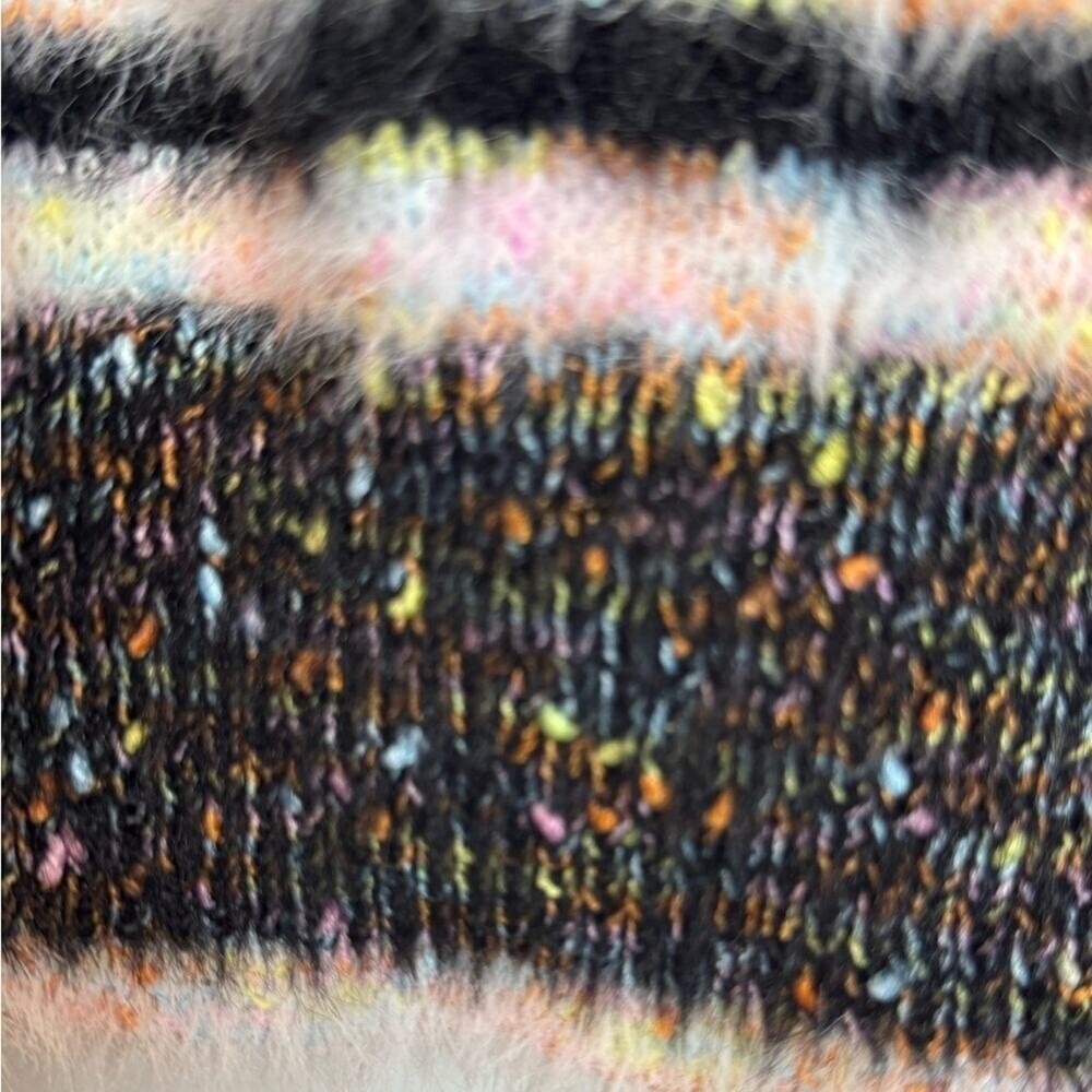 Society 22‎ Black Striped Crewneck Sweater Womens XL Multicolored - Picture 5 of 10
